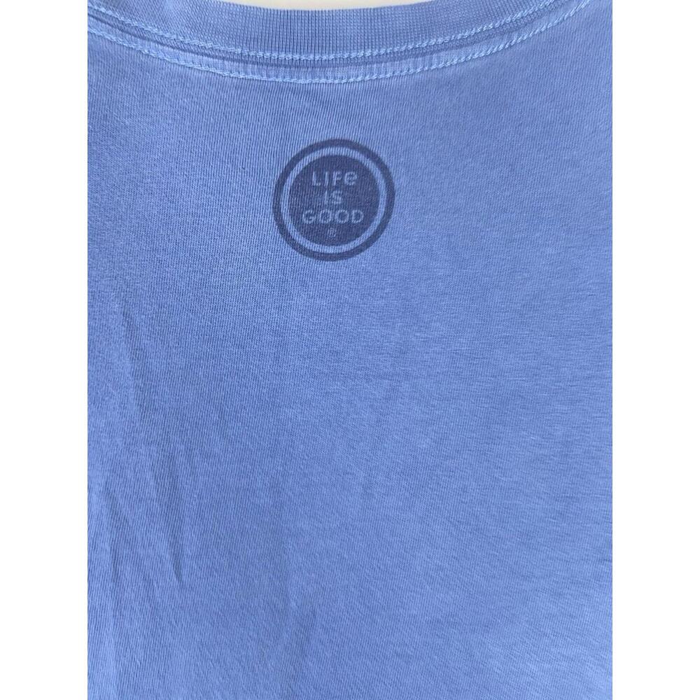 Life Is Good T Shirt M Work From Home Pants Optional S/S Dog XXL Blue Crew Neck - Picture 9 of 10